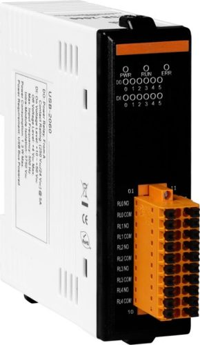 USB-2060 # USB I/O Modul/6x DI/szigetelt/6x relé kimenet, RO, ICP DAS, ICP CON