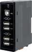 USB-2560/S CR # 4 portos ipari USB hub/ tartozék tápegység adapter, ICP DAS