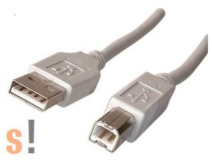 USB-A-B-1.8M # USB 2.0 kábel/A csatlakozó/B csatlakozó, 1.8 méter