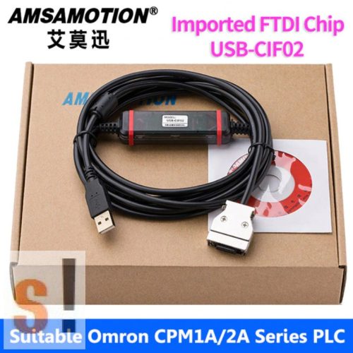 USB-CIF02 # USB PLC programozó kábel/CQM1-CIF02/OMRON CQM1,CPM1, CPM1A, CPM2A  sorozathoz/FTDI USB chip/AMSAMOTION