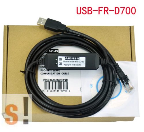 USB-FR-D700 # Mitsubishi FR-E540/F500/S500 FR-E700 FR-D700/740 frekvenciaváltó USB programozó kábel/AIENSN
