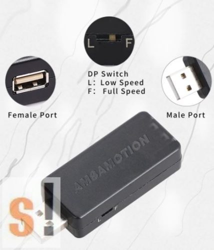 USB-USB-MINI # USB leválasztó/isolator/2,5kV szigetelés/USB 2.0/AMSAMOTION