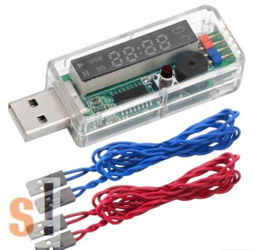 USB-Watchdog-LED # USB Watchdog modul/PC újraindítás/10-1270 másodperc timeout/1-99 nap restart/LED kijelző
