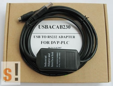 USBACAB230 # Delta PLC programozó kábel/USB/RS232 adapter