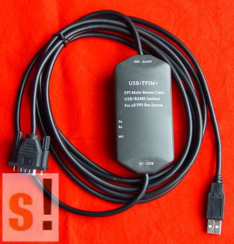 USB/PPIM+ # USB programozó kábel/Siemens S7-200/PPI/Multi-master/USB/RS-485/PPI/6ES7901-3DB30-0XA0