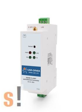 USR-DR404 # WiFi/ Ethernet - soros Modbus RS-485 konverter/server/gateway/Modbus RTU/Modbus TCP/802.11 a/b/g/n/ WLAN/Antenna/Ethernet USR IOT