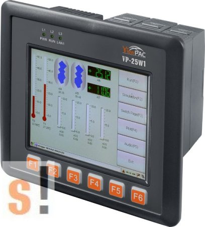 VP-25W1 # ViewPAC PLC/CE 5.0/3 hely/5.7" érintőképernyős Touch LCD, ICP DAS, ICP CON