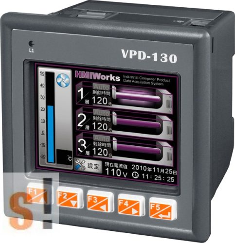 VPD-130 # 3.5" TouchPAD/1x RS-232/485/USB/RTC/Nyomógomb, ICP DAS