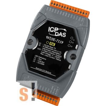   WISE-7119 # POE Controller/Modbus TCP/PoE Ethernet/8x AI/ túlfeszültség védelemmel/4x DO/szigetelt, ICP DAS