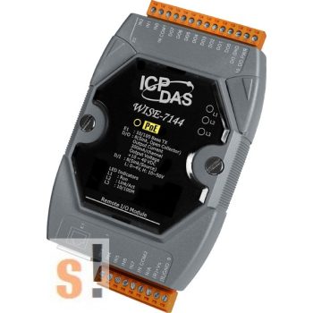   WISE-7144 # POE Controller/Modbus TCP/PoE Ethernet/8x DI/szigetelt/8x DO/szigetelt, ICP DAS