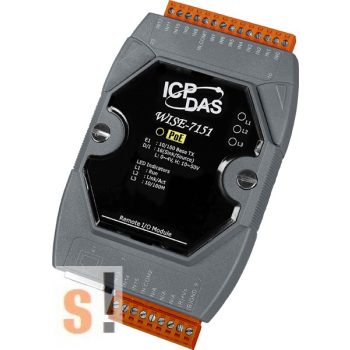  WISE-7151 # POE Controller/Modbus TCP/PoE Ethernet/16x DI/szigetelt, ICP DAS