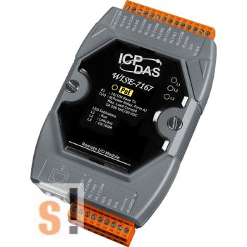  WISE-7167 # POE Controller/Modbus TCP/PoE Ethernet/8x RO relé kimenet, ICP DAS