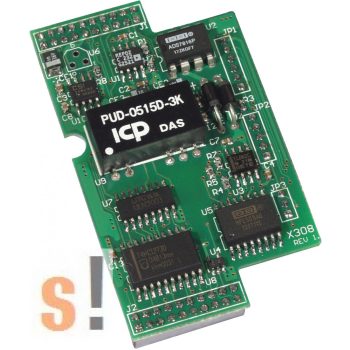 X308 # I/O bővítő kártya/4x AI/0~+10V/6x DO, ICP DAS
