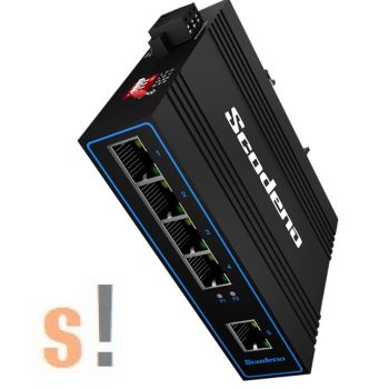  XPTN-9000-45-5TX # Ipari Ethernet switch/ 5 portos/ 10/100 Mbps/ Fém ház/DIN sínre/12V-58Vdc/-30°C ~ +75°C/IP40 védettség/Scodena