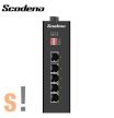 XPTN-9000-65-5TX # Ipari Ethernet switch/ 5 portos/ 10/100 Mbps/ Fém ház/DIN sínre/12V-58Vdc/-40°C ~ +75°C/IP40 védettség/Scodena