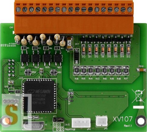 XV107 # I/O bővítő kártya/VPD/8x DI source/8x DO sink/szigetelt, ICP DAS