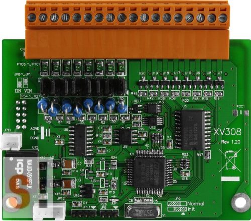 XV308 CR # I/O bővítő kártya/VPD/8x AI/8x DI/O/szigetelt, ICP DAS