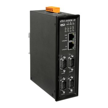   iDS-448iM-D  # intelligens soros-ethernet szerver, 4x szigetelt RS-232/422/485 port, fémház,  ICP DAS