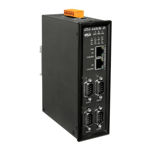 iDS-448iM-D  # intelligens soros-ethernet szerver, 4x szigetelt RS-232/422/485 port, fémház,  ICP DAS