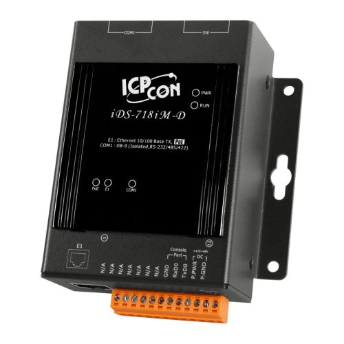 iDS-718iM-D  # intelligens soros-ethernet szerver, 1x szigetelt RS-232/422/485 port, fémház, ICP DAS