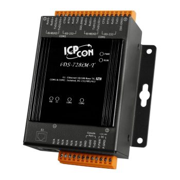  iDS-728iM-T  # intelligens soros-ethernet szerver, 2x szigetelt RS-232/422/485 port, fémház,  ICP DAS