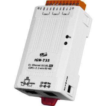   tGW-735i # Soros Modbus RTU/TCP Ethernet átjáró/ 3x RS-485 port/ PoE/ 3000Vdc szigetelt, ICP DAS