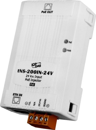 tNS-200IN-24V # Ipari PoE injector, tápfeladó, 24VDC, ICP DAS