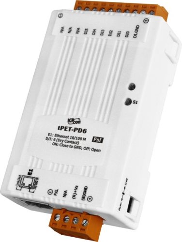 tPET-PD6 # PoE Ethernet I/O Module/tiny/Modbus TCP/6 DI, ICP DAS