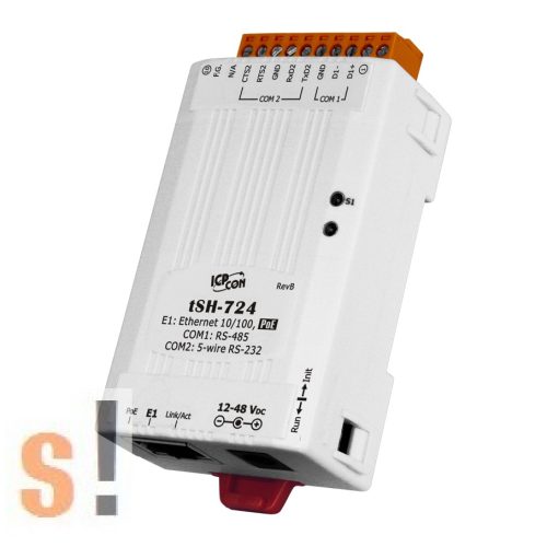 tSH-724 # Soros port szétosztó/Serial Port Sharer/PoE/1x RS-232/1x RS-485 port, ICP DAS