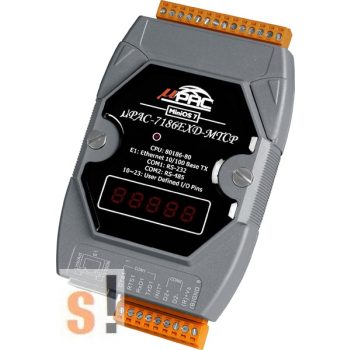   μPAC-7186EXD-MTCP CR # Controller/Konverter/Gateway/MiniOS7/C nyelv/Modbus TCP/Ethernet/RS-232/RS-485/512KB/LED, ICP DAS